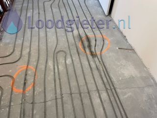 Loodgieter Vloerverwarming doorboord Doorboorde vloerverwarming