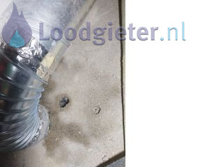 Loodgieter Leiding doorboord CV leiding doorboord